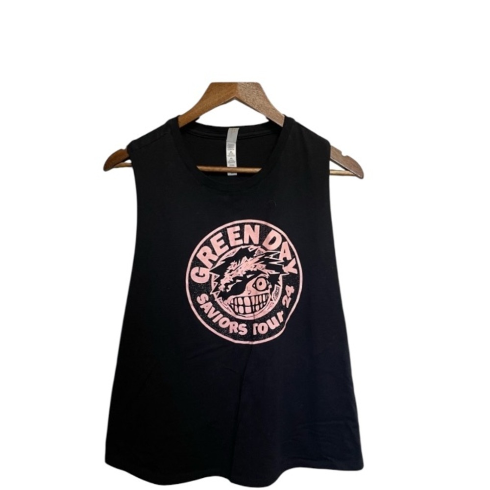 Green Day Saviors Tour 2024 Racer Back Black Tank Top Women’s 2XL